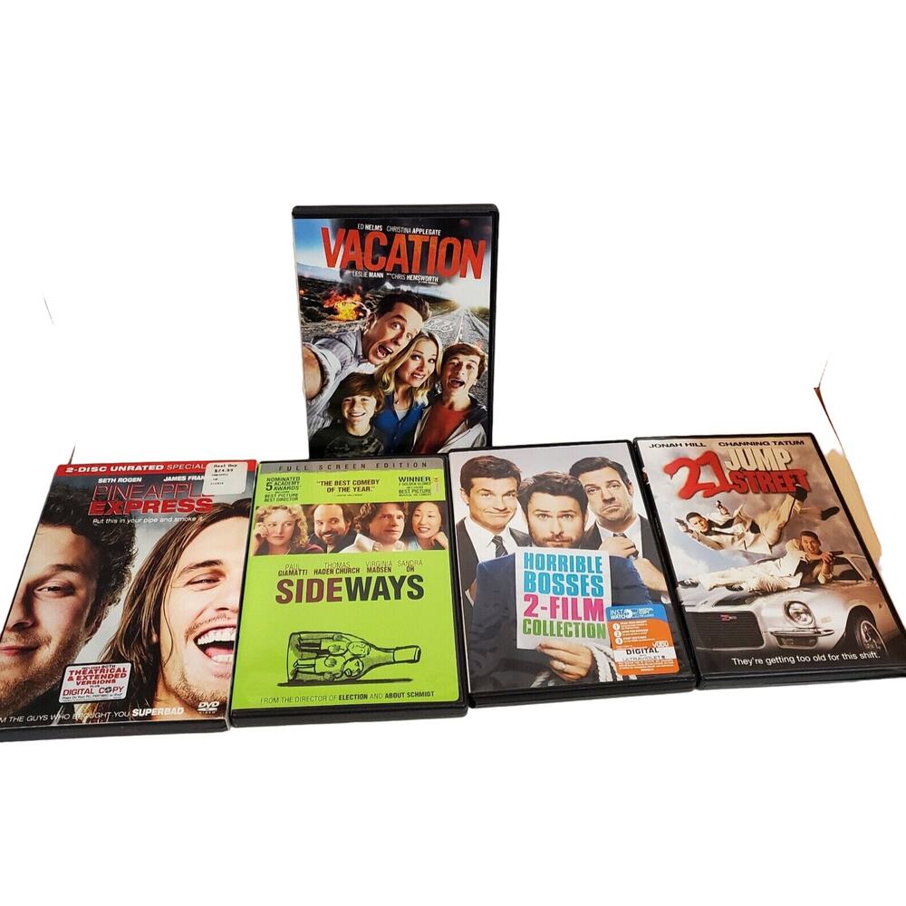 DVD Bundle Vacation Sideways Horrible Bosses 21 Jump Street Pineapple Express R